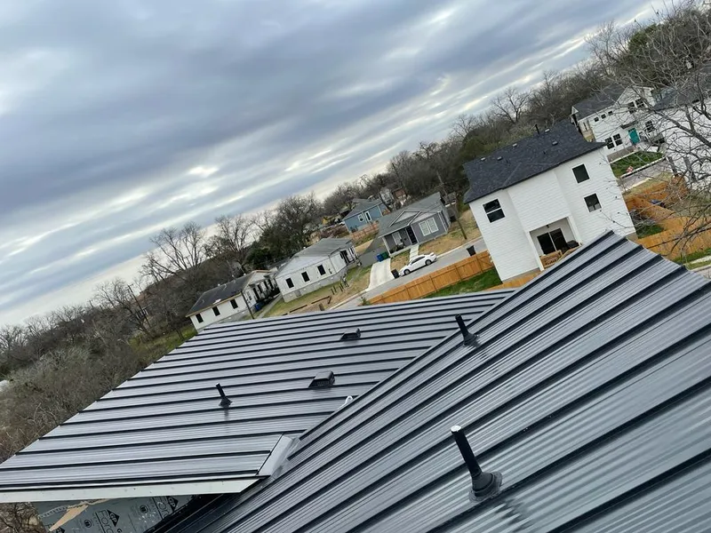 Standing seam metal roof panels with vents for Skylight Repair in Country Club